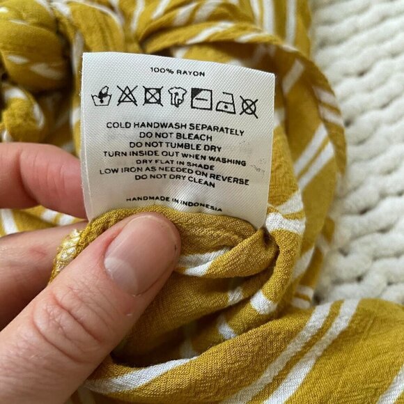 Faithfull the Brand Toulin Shirt Roy Stripe Print - Size Medium - Picture 4 of 5